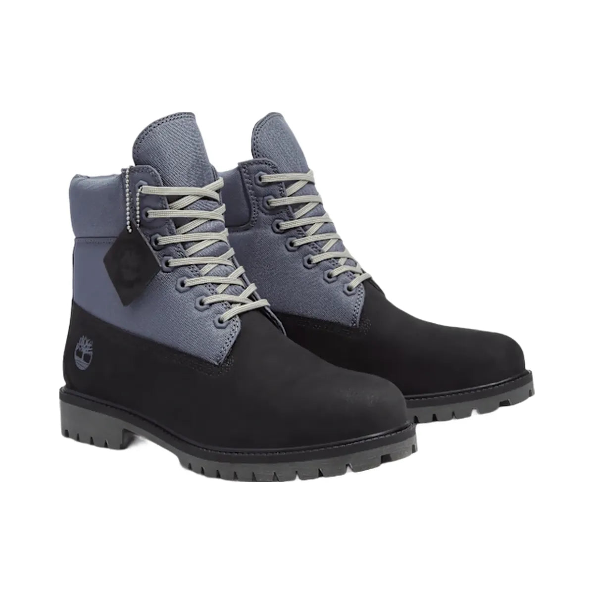 Timberland Heritage 6-Inch Waterproof Boot Black Nubuck/Grey Men'S
