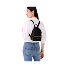 Kate Spade Flower Quilted Fabric Small Backpack Black