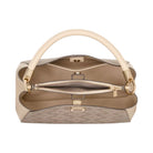 Kate Spade Flower Pvc Medium Top Handle Satchel Dark Beige Multi