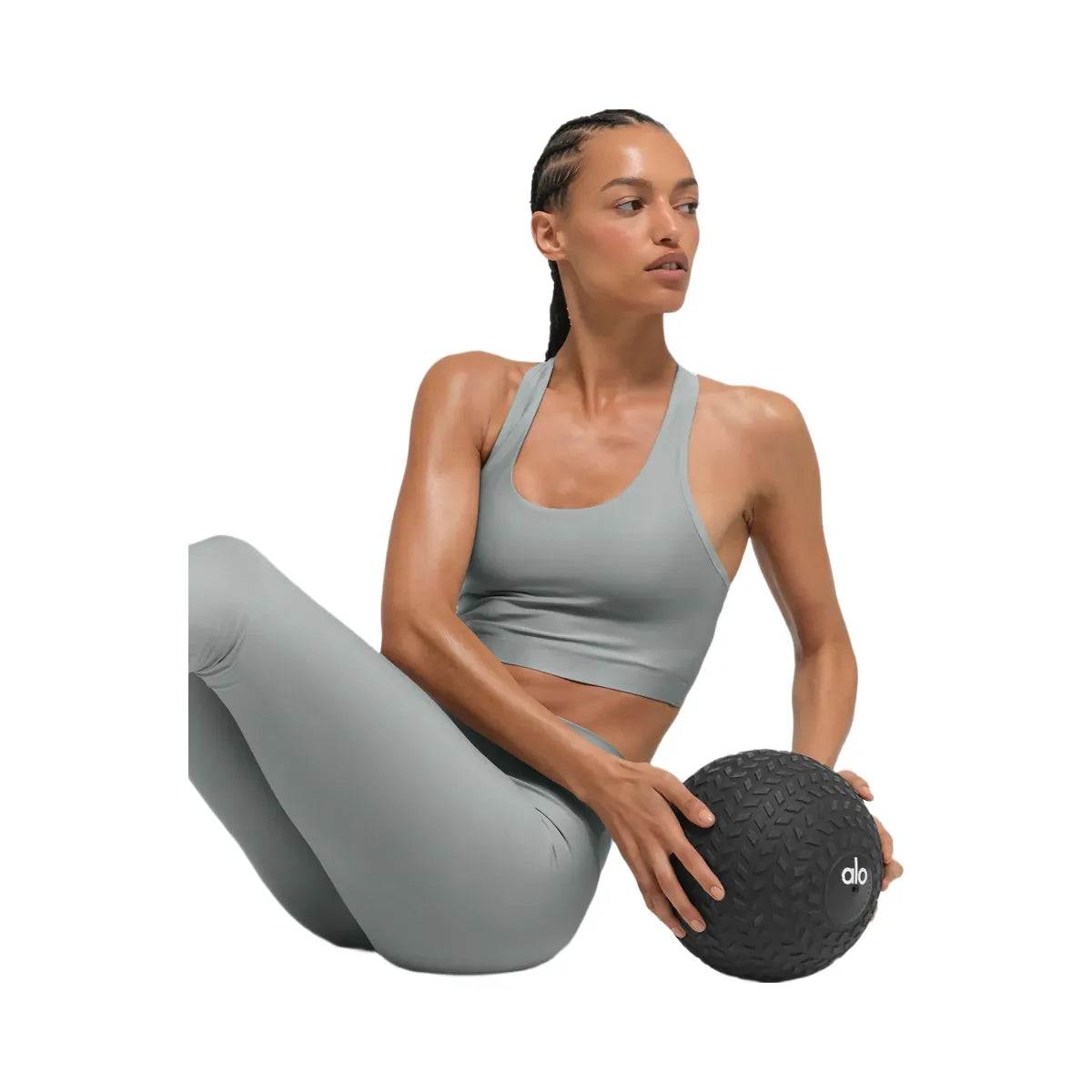 Alo Women's Airlift Super Sleek Bra Tank - Lunar Grey