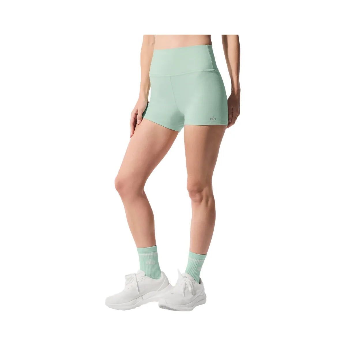 Alo Women's Alosoft High-Waist Carefree Short - Spearmint Heather