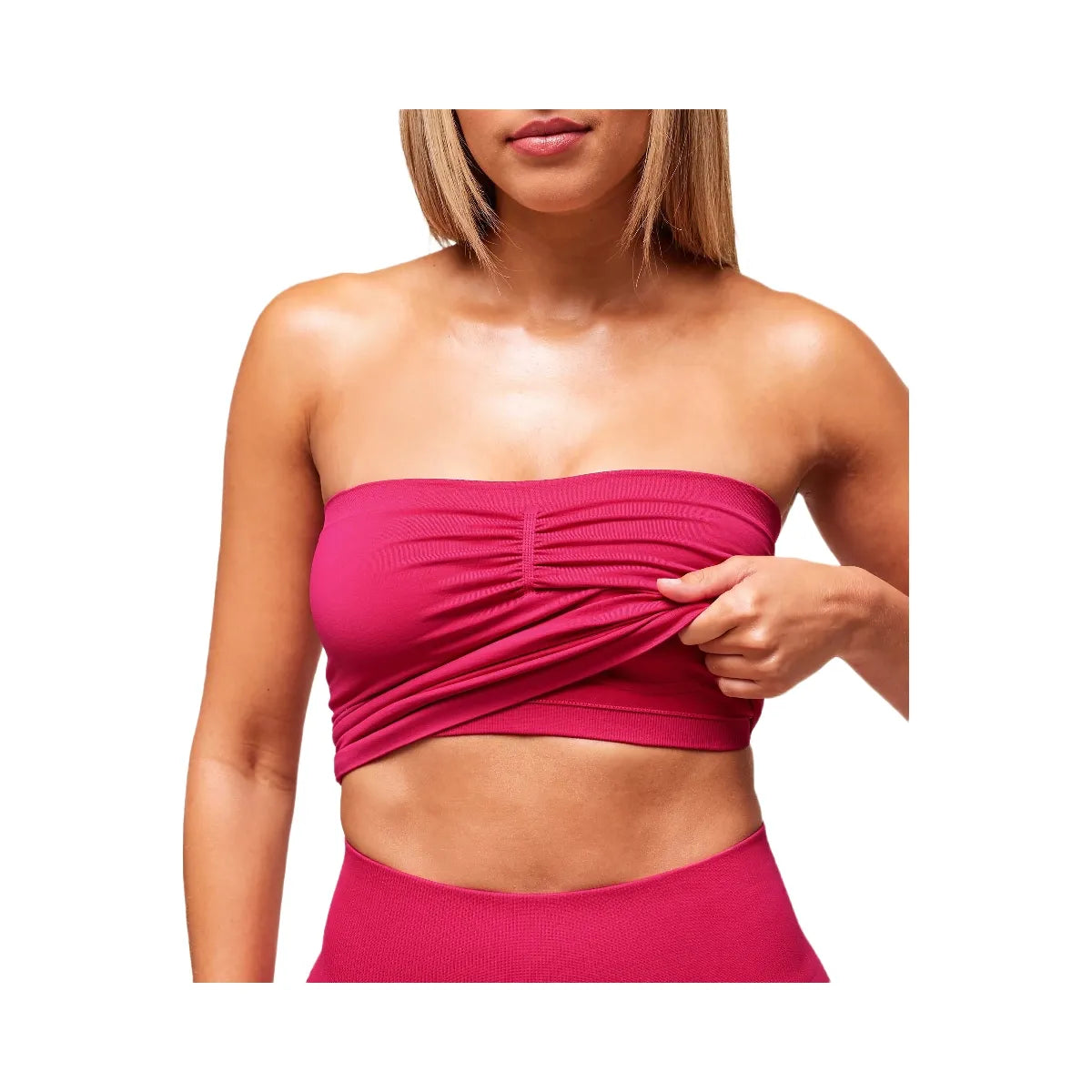 Gymshark Everyday Seamless Midi Tube Top - Build Pink