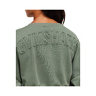 Gymshark Power Washed Sweat Top - Unit Green/Acid Wash Small Ball