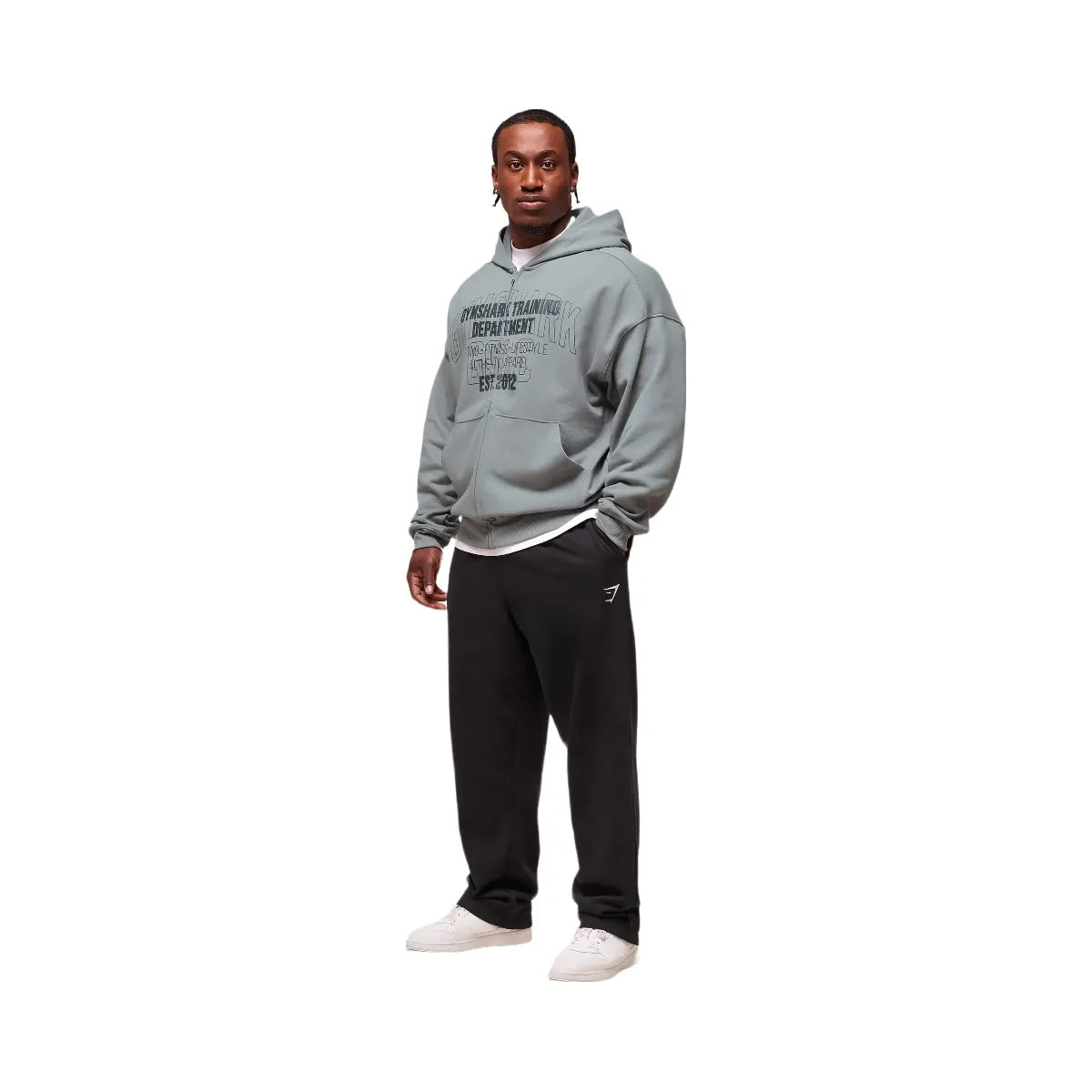 Gymshark Authentic Apparel Zip Up Hoodie - Smokey Grey