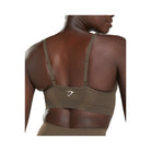 Gymshark Vital V Neck Sports Bra - Espresso Marl