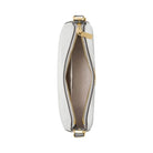 Kate Spade Nova Mirror Metallic Small Crescent Shoulder Bag Silver