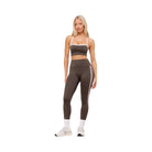 Gymshark Piping Legging - Walnut Brown/Chestnut Pink/Soft White