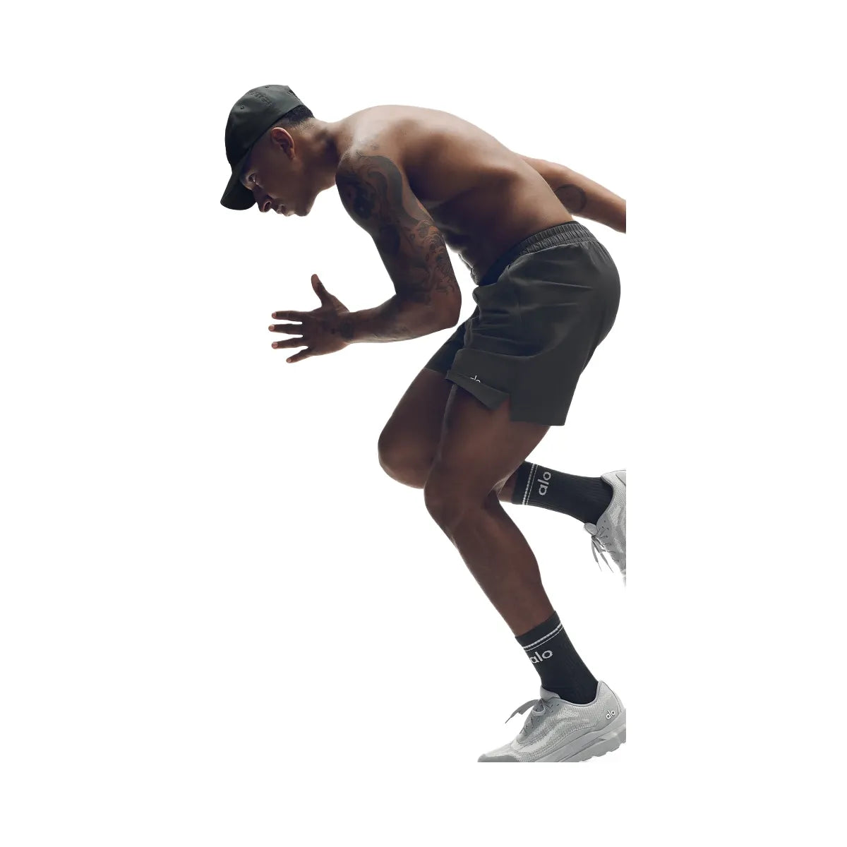 Alo Men's 5" Traction Running Short - Anthracite