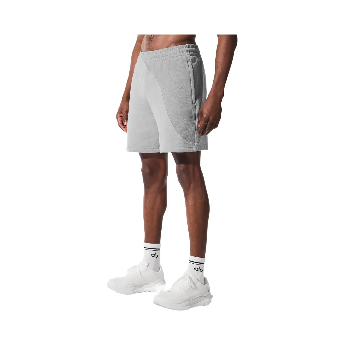 Alo Men's 7" Make Waves Short - Athletic Heather Grey Tonal