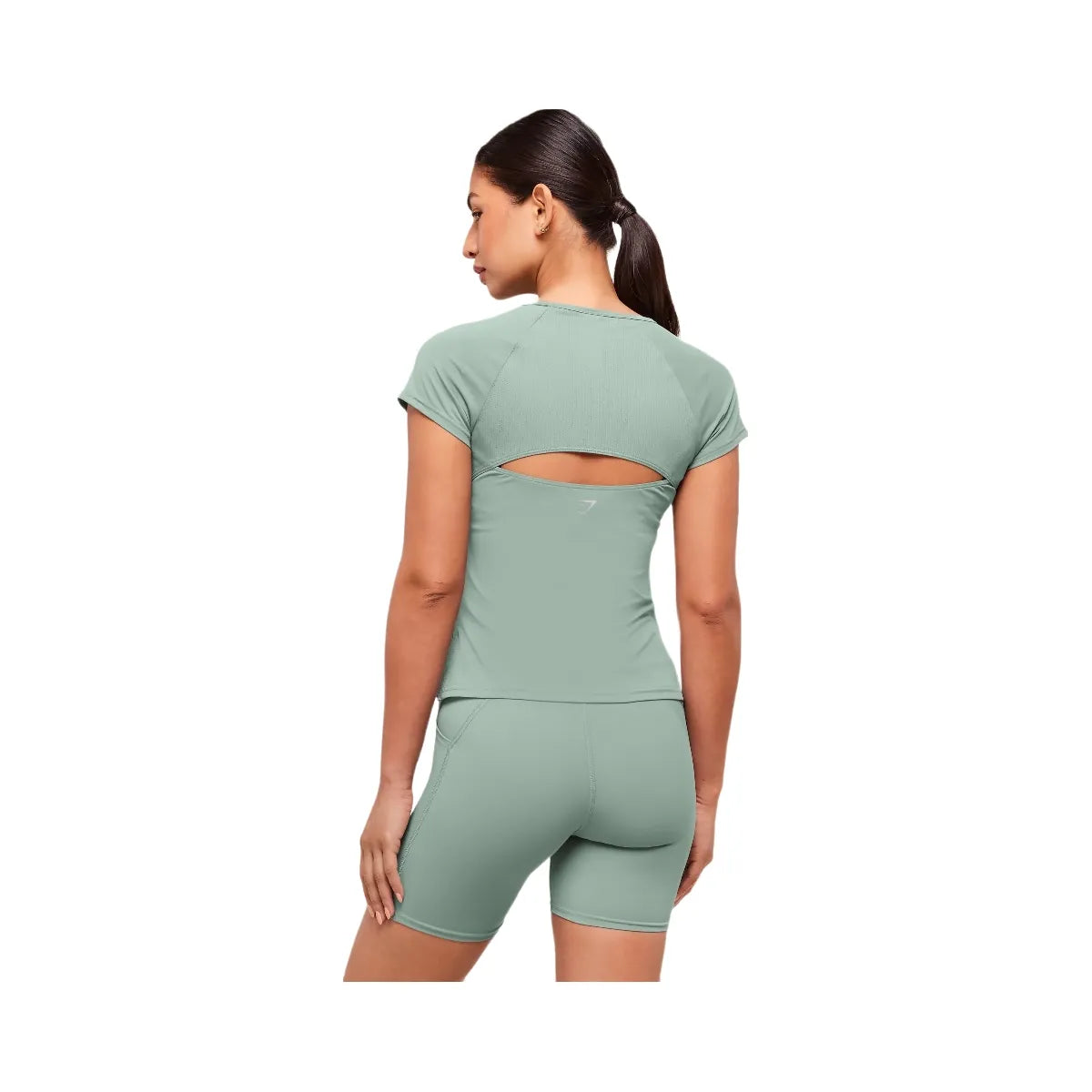 Gymshark Running Back Vent T-Shirt - Celeste Blue