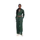 Alo Women's Scholar Knit Cropped Full Zip Jacket - Clover Green
