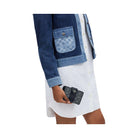 Coach Medium Corner Zip Wallet In Signature Jacquard Signature Jacquard-Gold-Navy-Midnight Navy