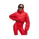 Alo Women's Cropped Atmosphere Puffer - Bright Red