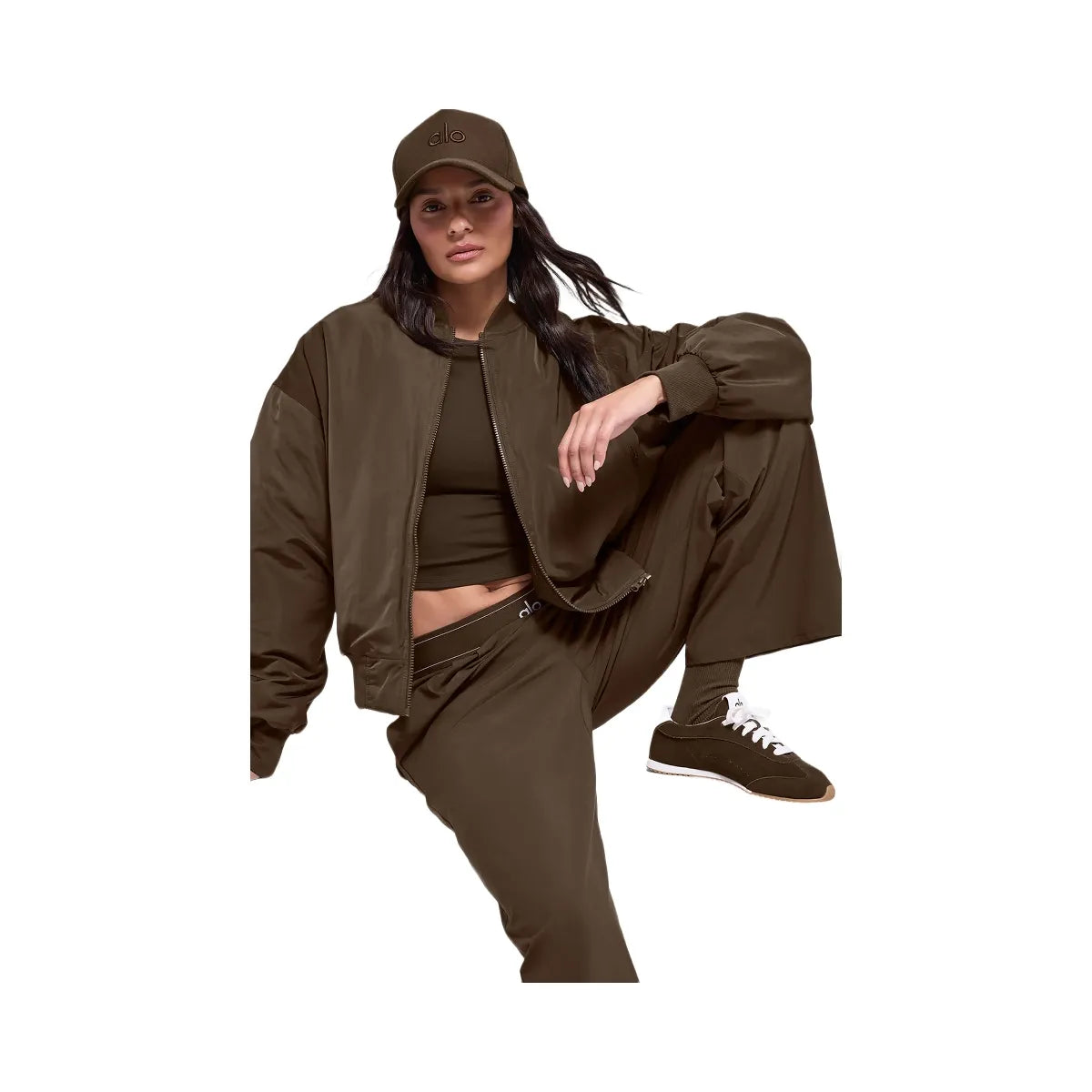 Alo Women's Faux Fur Urbanite Bomber - Espresso