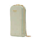 Kate Spade Carey Quilted Studded Phone Chain Crossbody Sage Bundle