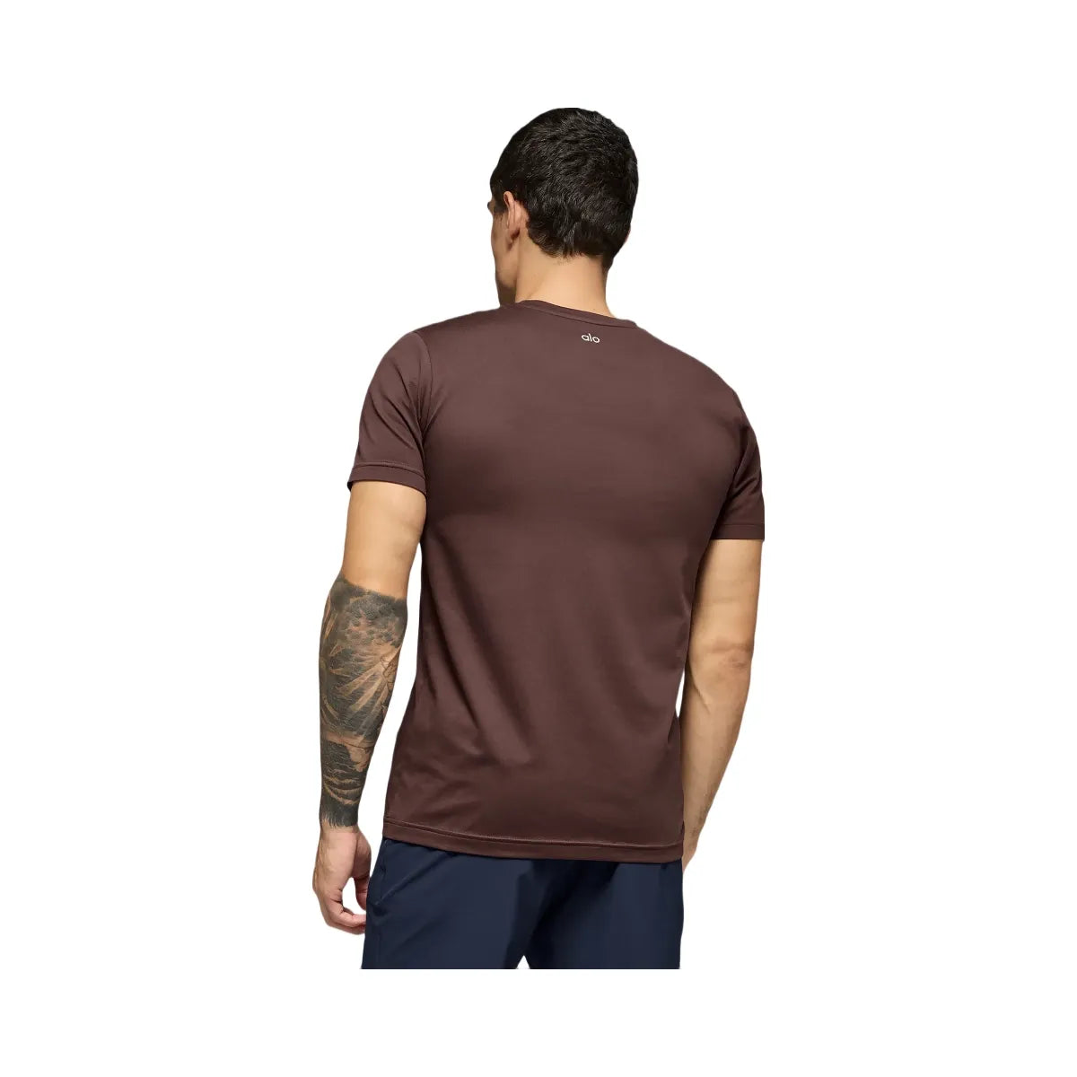 Alo Men's Conquer Reform Crewneck Short Sleeve - Brownstone