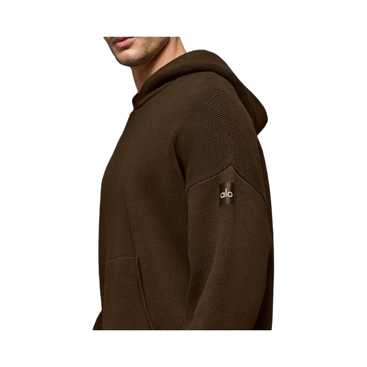 Alo Men's Scholar Hooded Sweater - Espresso