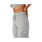 Alo Women's Cashmere High-Waist Jet Set Wide Leg Pant - Dove Grey Heather