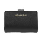 Michael Kors Medium Crossgrain Leather Wallet Black