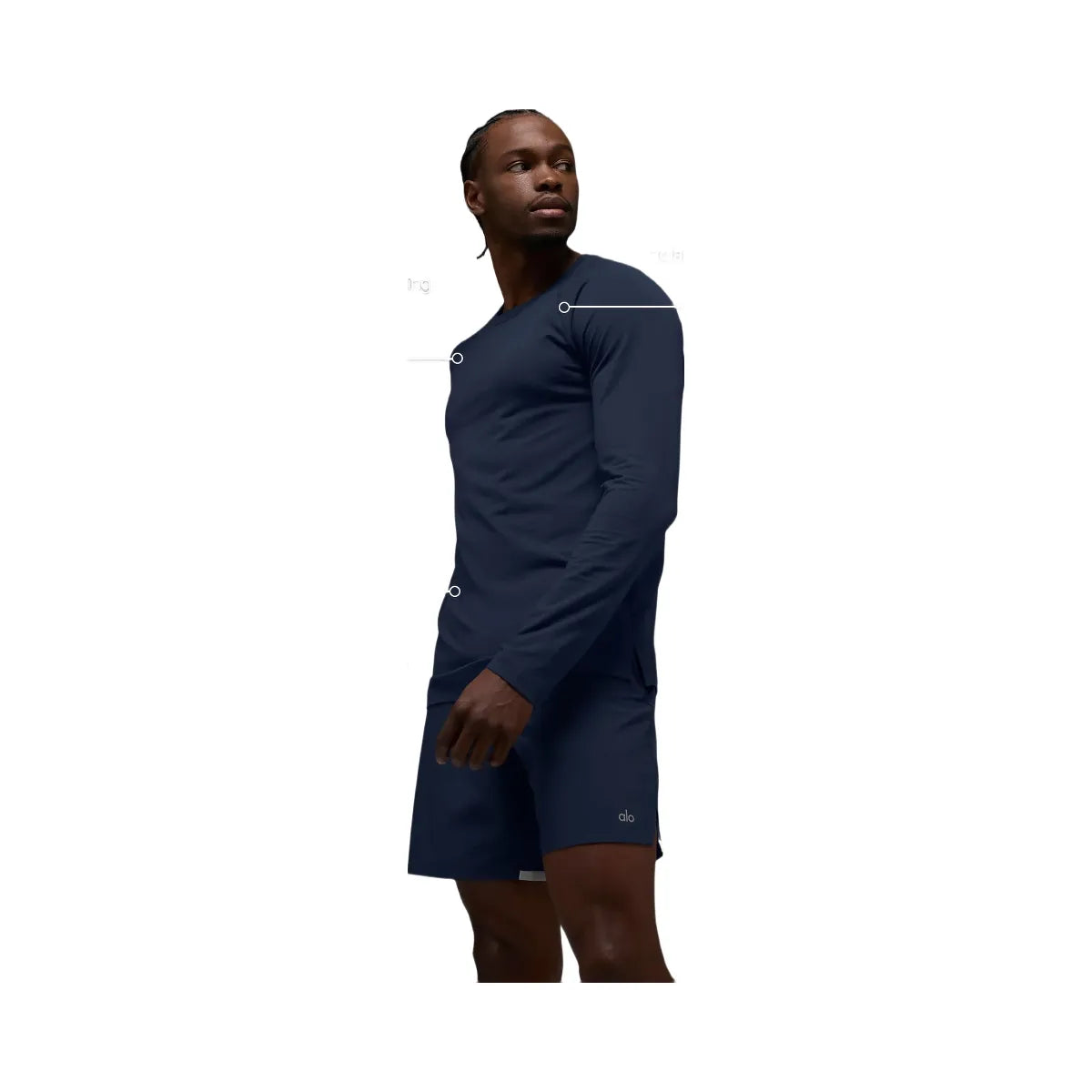 Alo Men's ALO Vapor Crewneck Long Sleeve - Navy