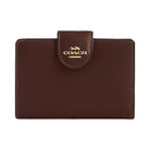 Coach Medium Corner Zip Wallet Calf Leather-Gold-Maple