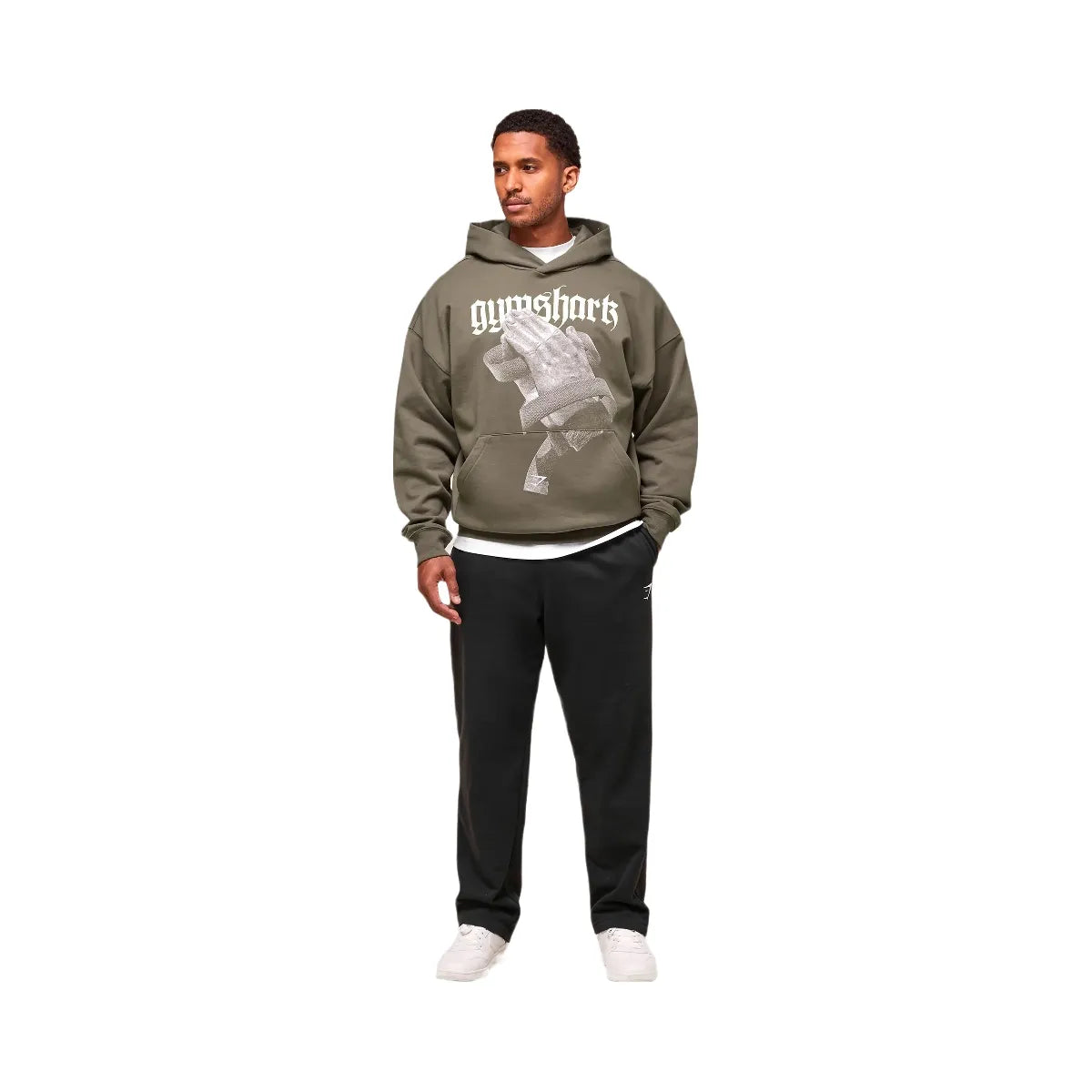 Gymshark Prayer Hands Hoodie - Camo Brown