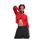 Alo Women's Snuggle Up Sweater Cropped Cardigan - Bright Red