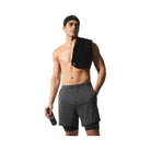 Alo Men's Conquer React 2-In-1 Performance Short - Anthracite/Black