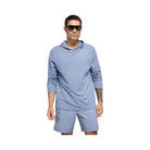 Alo Men's Conquer Reform Long Sleeve With Hood - Winter Frost