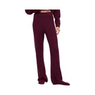 Alo Women's Cashmere High-Waist Plush Waffle Pant - Burgundy