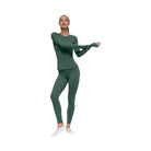 Alo Women's Airbrush Winter Warm High-Waist Nocturne Legging - Clover Green