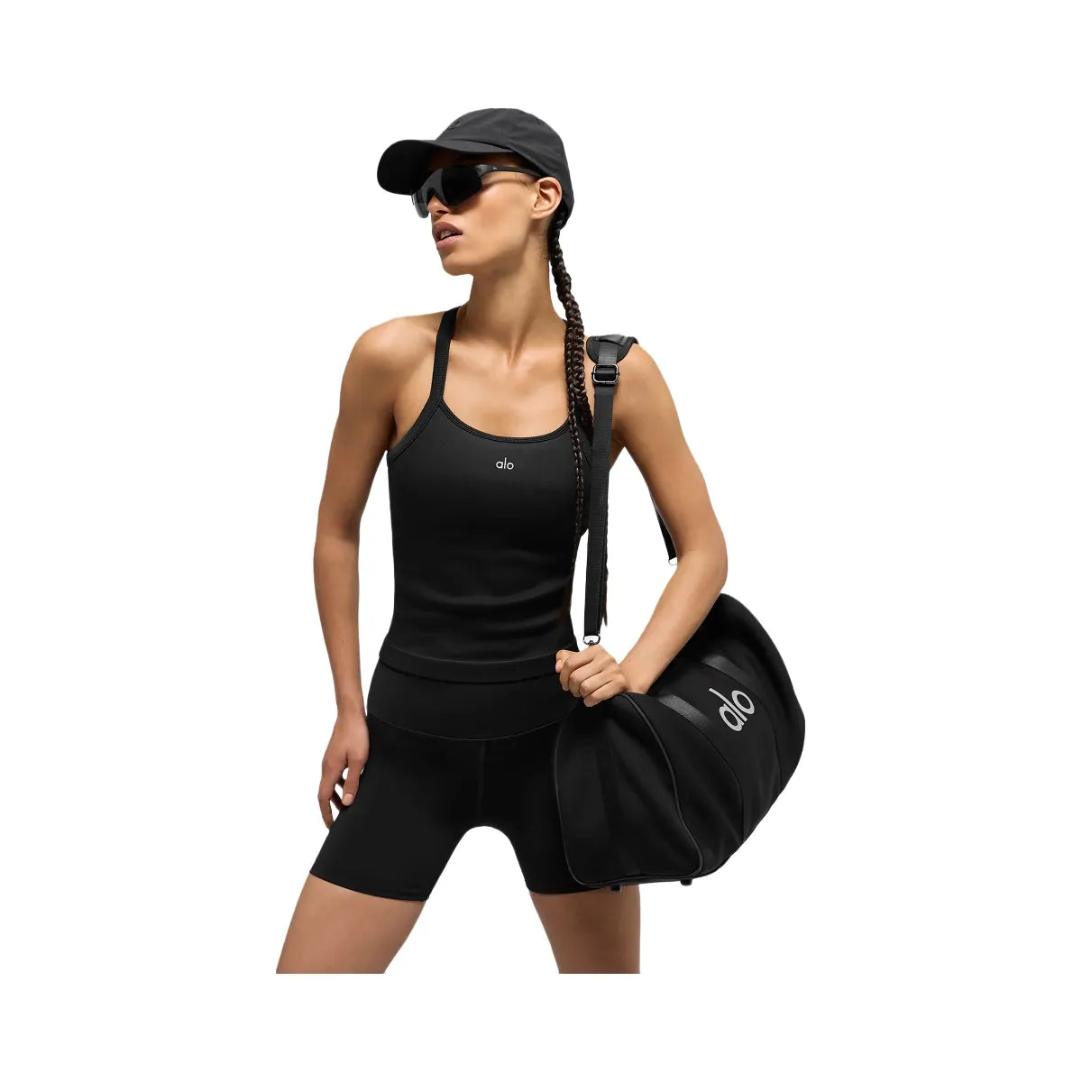 Alo Women's Seamless Ribbed Favorite Full Length Bra Tank - Black