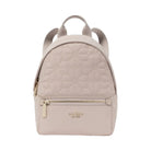 Kate Spade Flower Quilted Fabric Small Backpack Cozy Grey