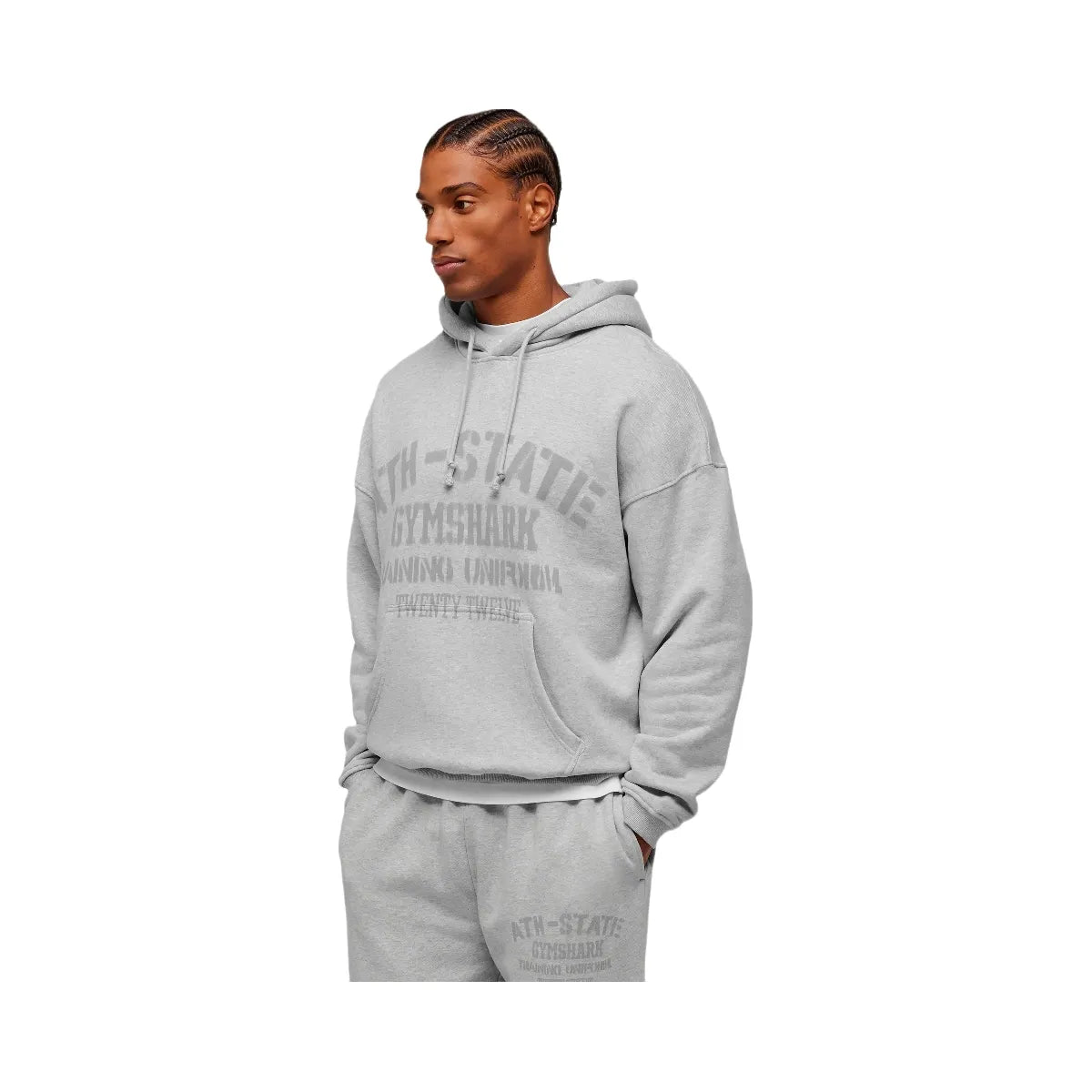 Gymshark Collegiate Hoodie - Bros Soft Grey Marl
