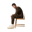 Alo Men's Double Take Long Sleeve Crew - Espresso