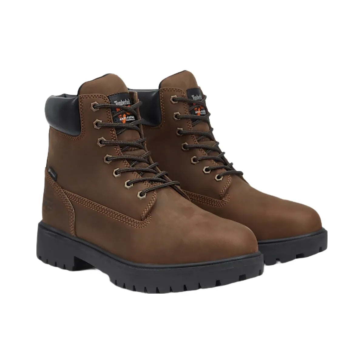 Timberland Direct Attach 6" Steel Toe Waterproof Work Boot Brown Men'S