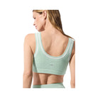 Alo Women's Tennis Club Sweater Knit Bra - Spearmint/White