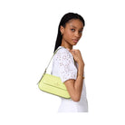 Kate Spade Madison Saffiano Leather Small Flap Shoulder Bag Lime Slushy