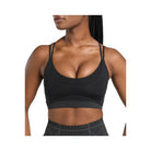 Gymshark Apex Seamless Strappy Sports Bra - Black/Graphite Grey