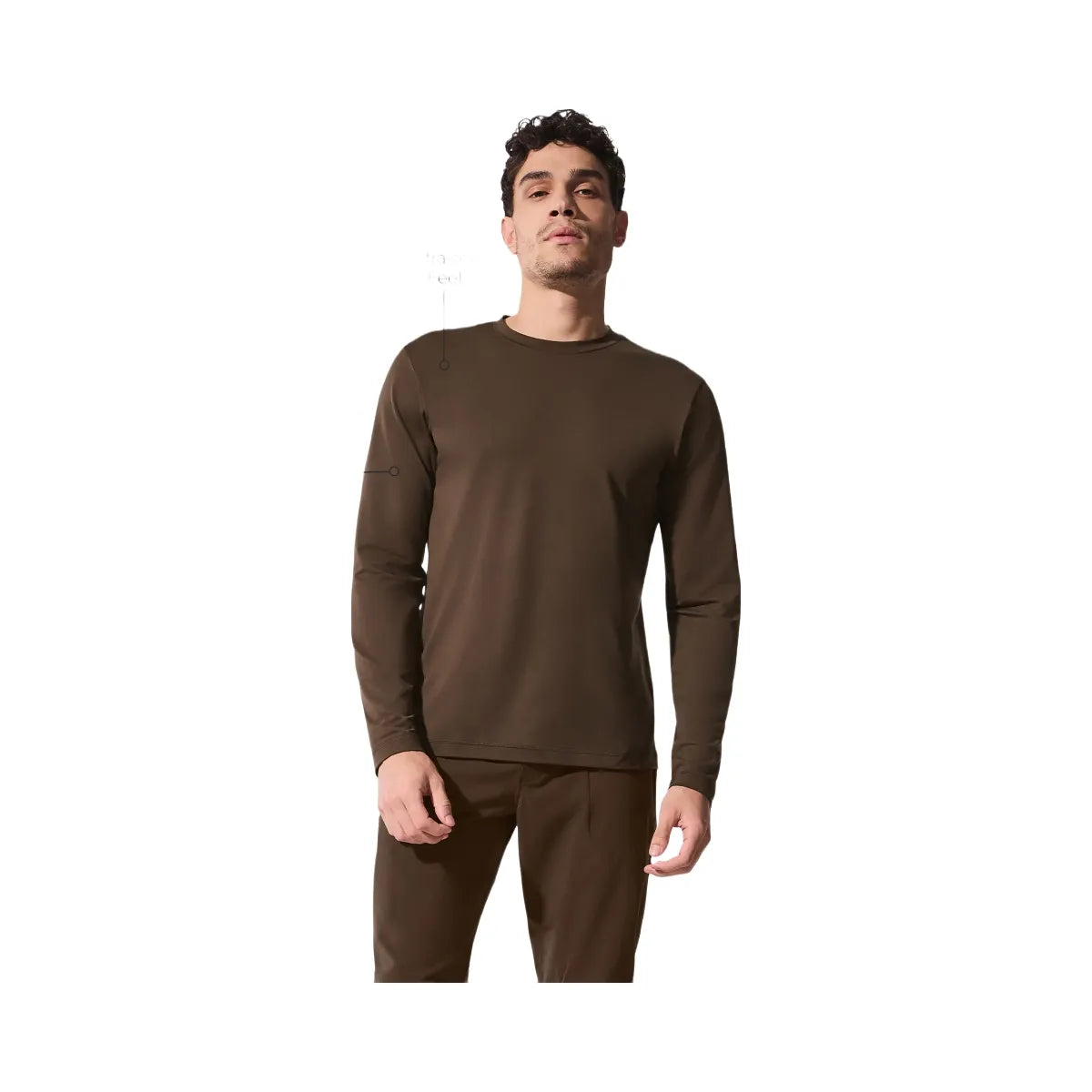 Alo Men's Conquer Reform Crewneck Long Sleeve - Espresso