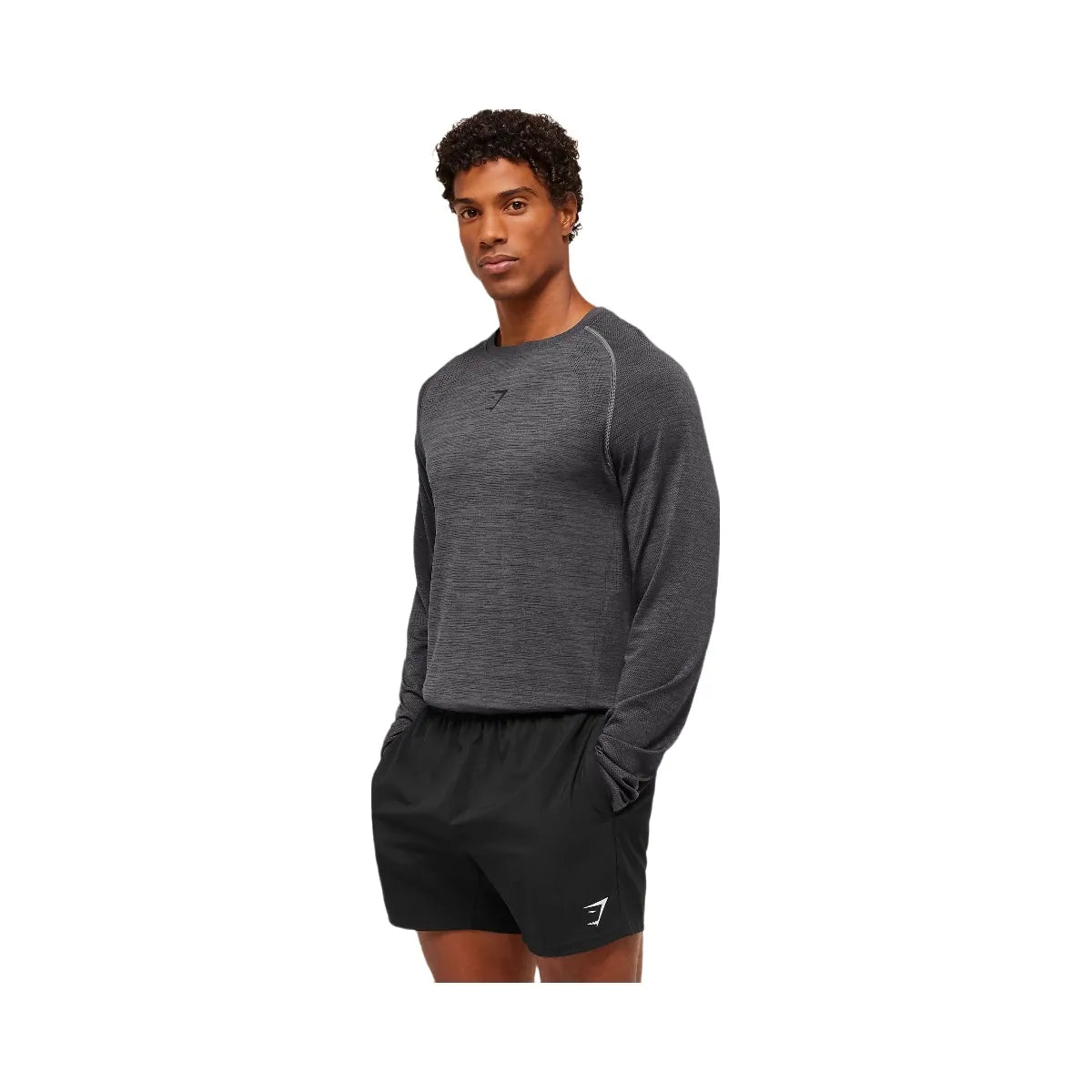 Gymshark Versatile Seamless Long Sleeve T-Shirt - Dark Grey/Black