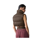 Alo Women's Cropped Gold Rush Puffer Vest - Espresso