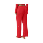 Alo Women's Sweater Knit Mid-Rise Unwind Wide Leg Pant - Bright Red