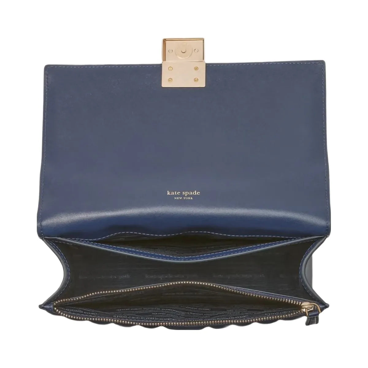 Kate Spade Deco Quilted Chain Shoulder Bag Parisian Navy