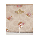 Coach Long Zip Around Wallet In Signature Canvas With Floral Print Gold-Sand Multi