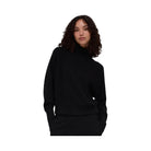 Alo Women's Waffle Weekend Escape Mock Neck Long Sleeve - Black