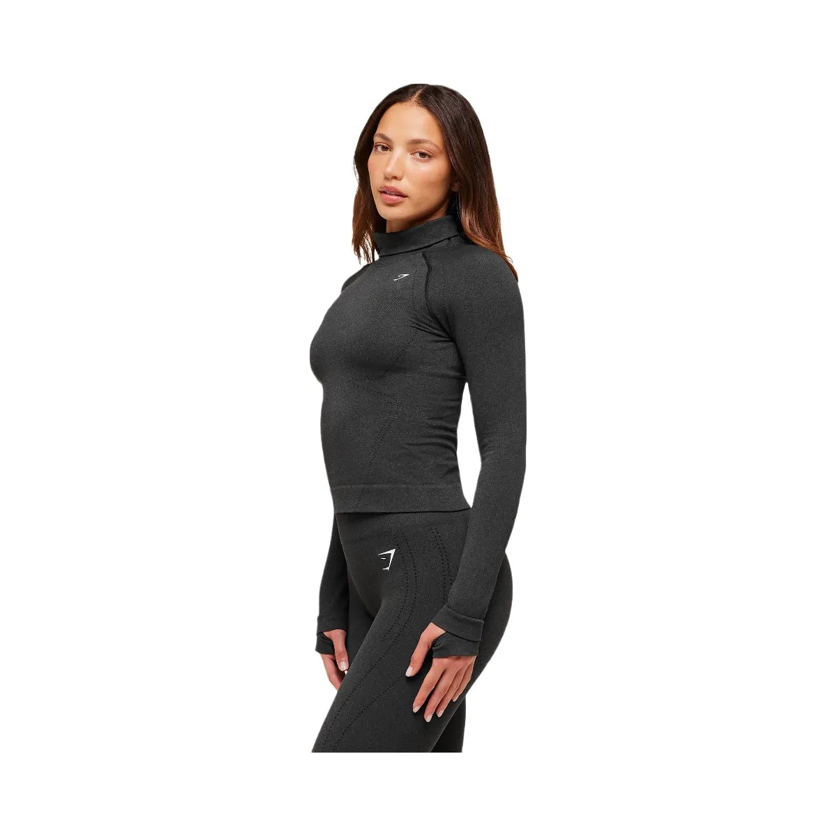 Gymshark Vital Warm Long Sleeve Top - Black Marl