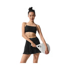 Alo Women's Micro Plisse Game On Bra - Black
