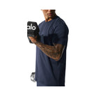Alo Men's Conquer Reform Crewneck Short Sleeve - Navy
