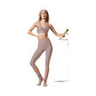 Alo Women's Airlift Mesh High-Waist Just Right Capri - Taupe